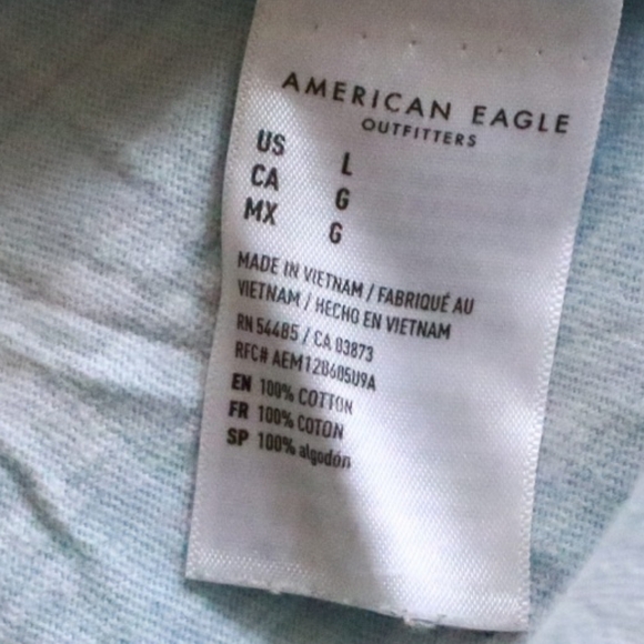 American Eagle Outfitters Light Blue Tie-Dye Tee - Picture 4 of 4